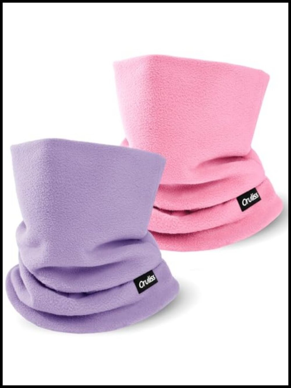 Fleece Neck Gaiter Double-Layer Winter Face Cover Ski Mask